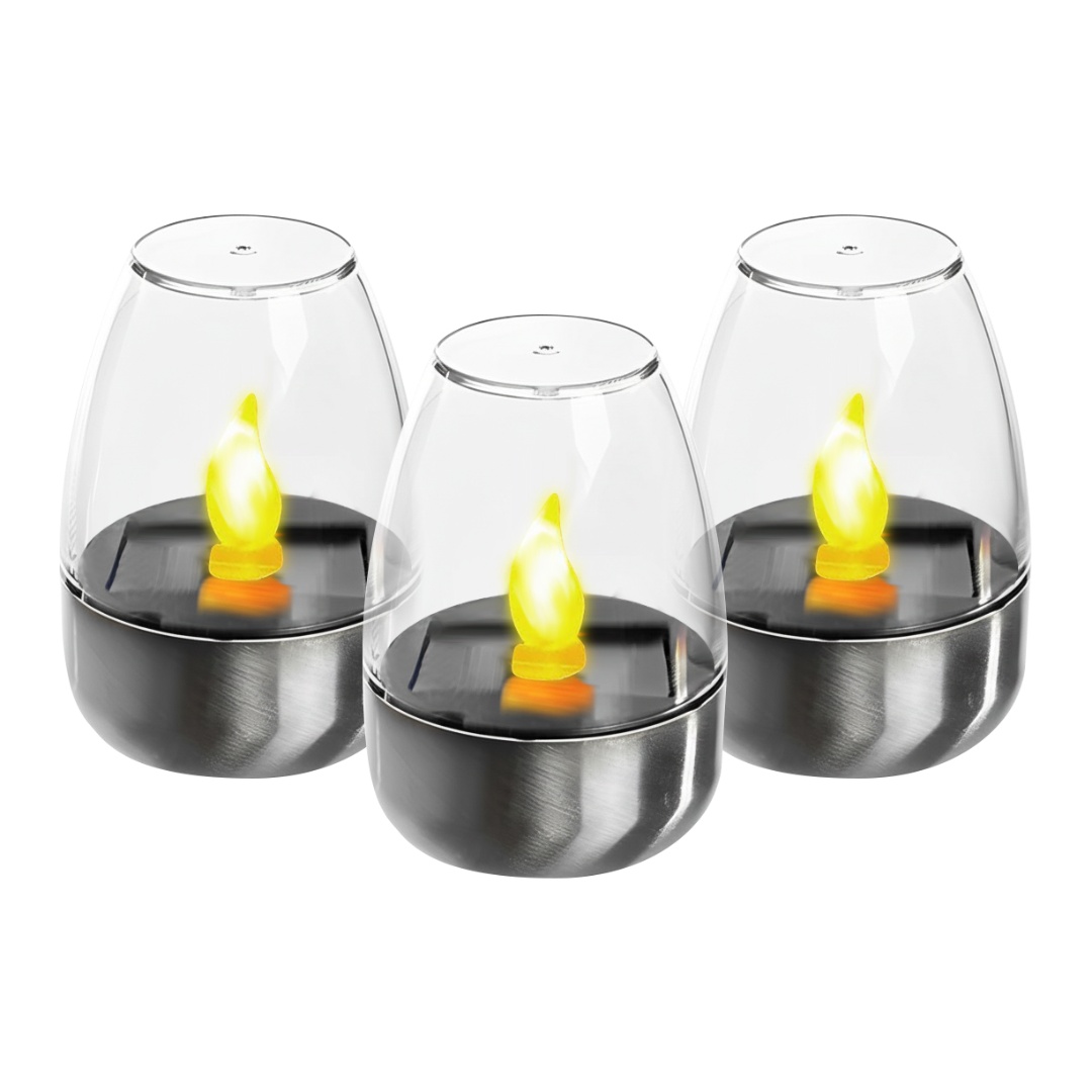 VELAS SOLARES SET X 3 DECORATIVAS
