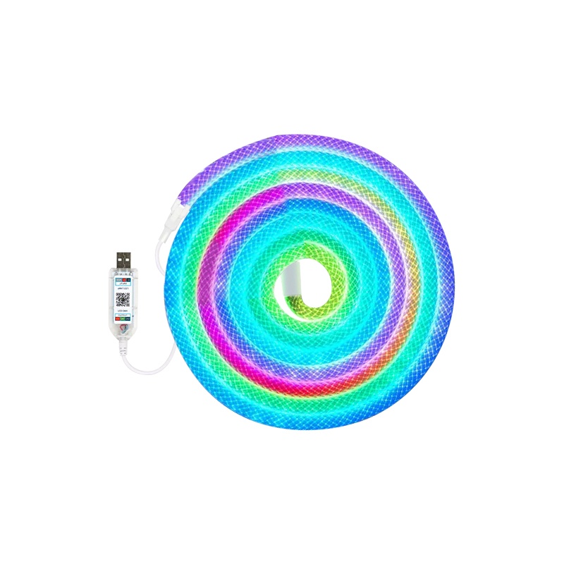 MANGUERA DE NEÓN RETICULADA REDONDA RGB 5 MT
