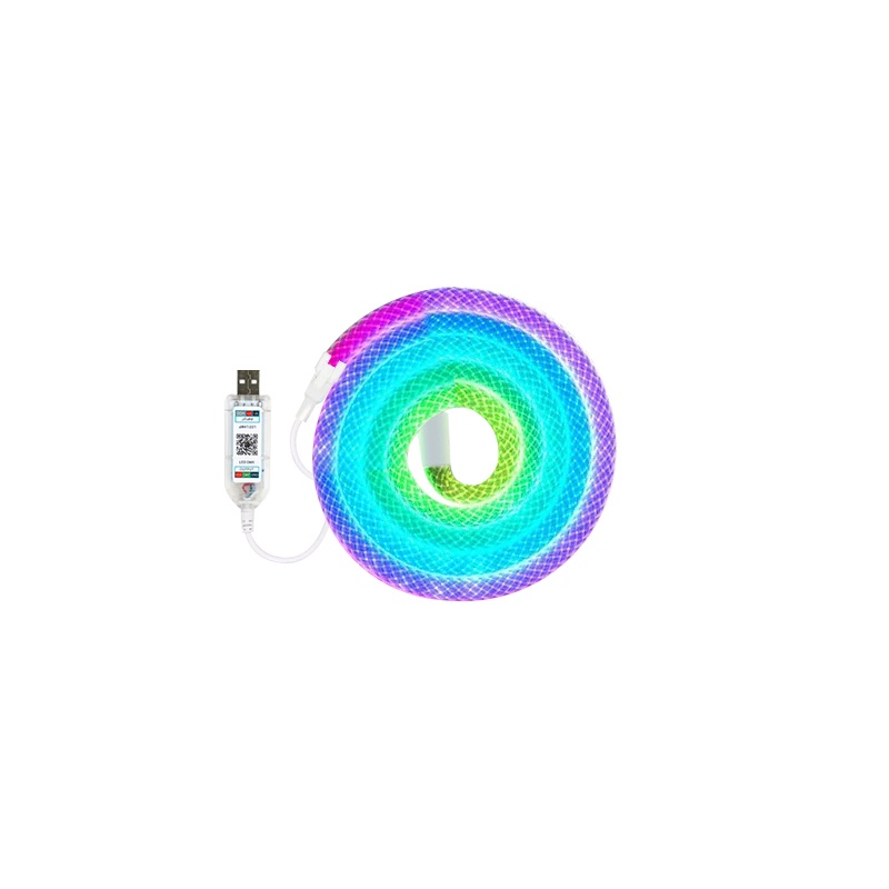 MANGUERA DE NEÓN RETICULADA REDONDA RGB CON APP