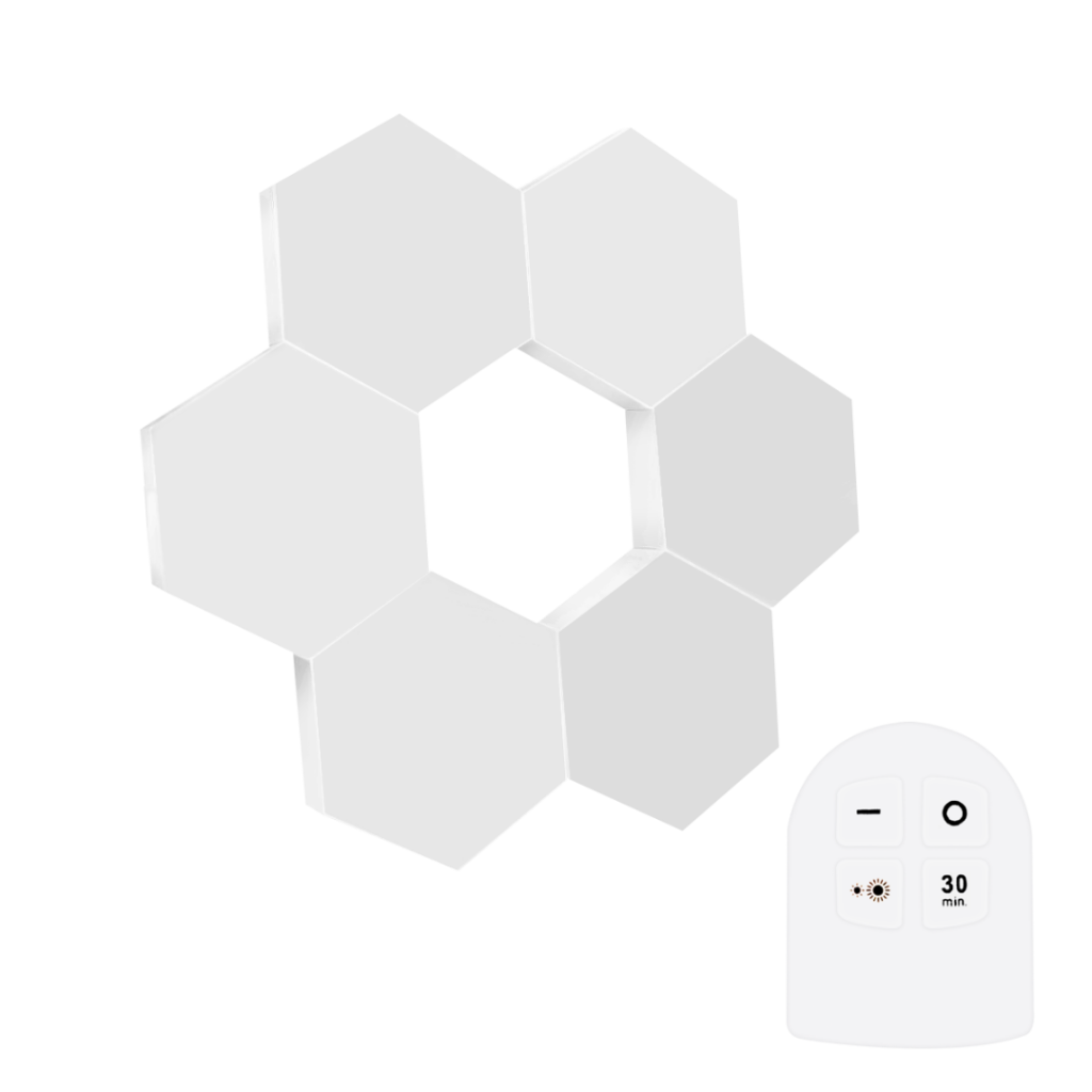 MODULOS LED HEXAGONALES TÁCTIL CON CONTROL REMOTO