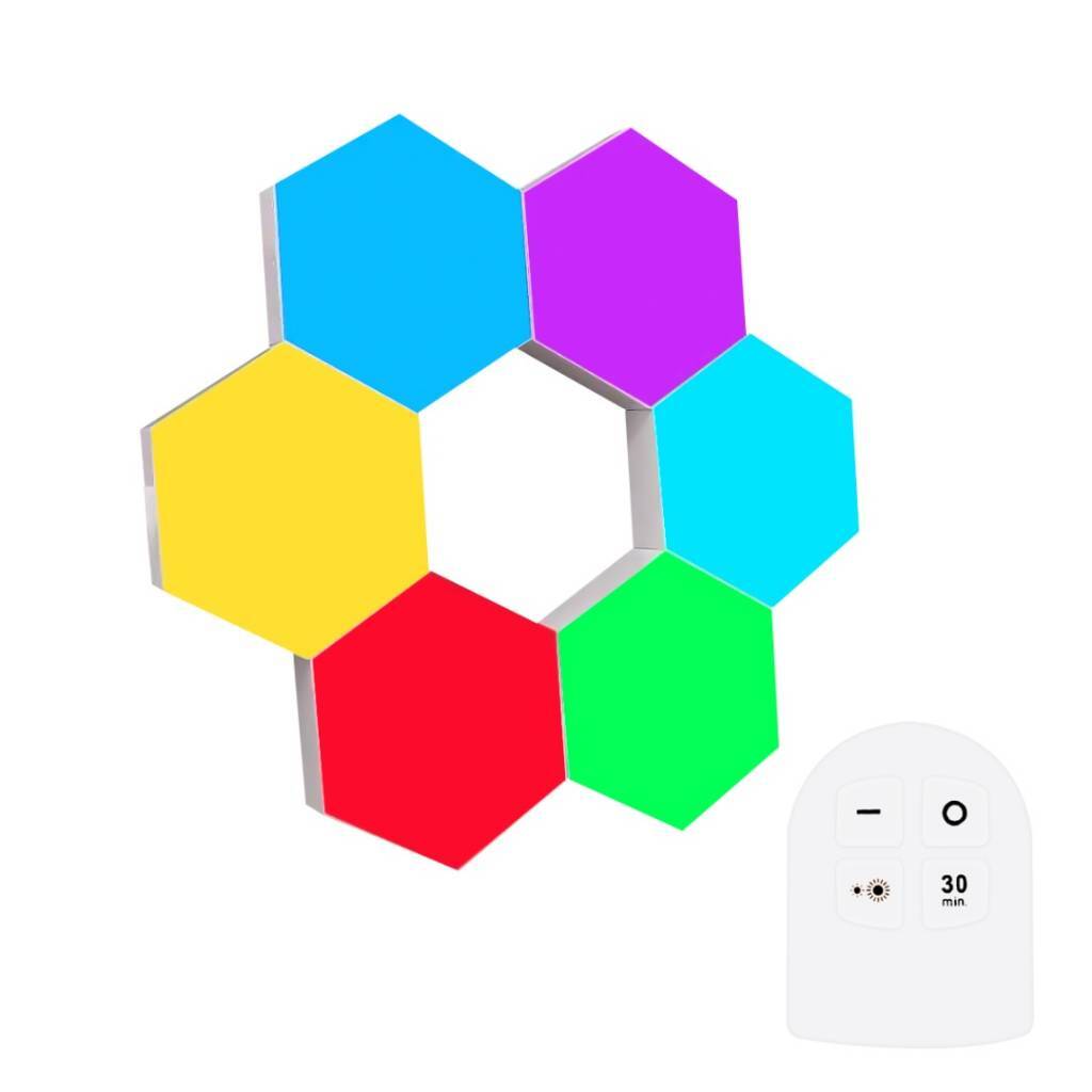 MODULOS LED HEXAGONALES TÁCTIL CON CONTROL REMOTO