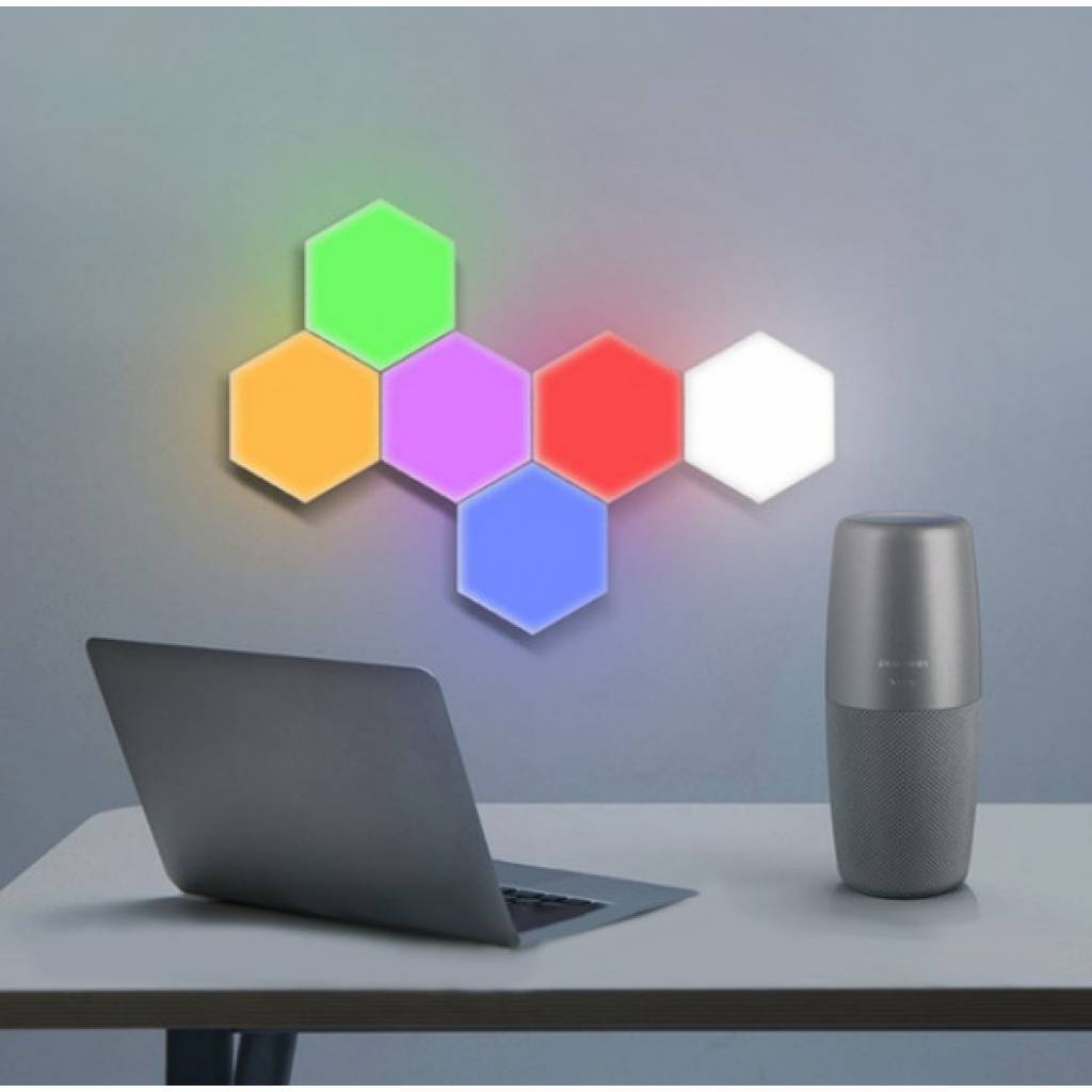 MODULOS LED HEXAGONALES TÁCTIL CON CONTROL REMOTO
