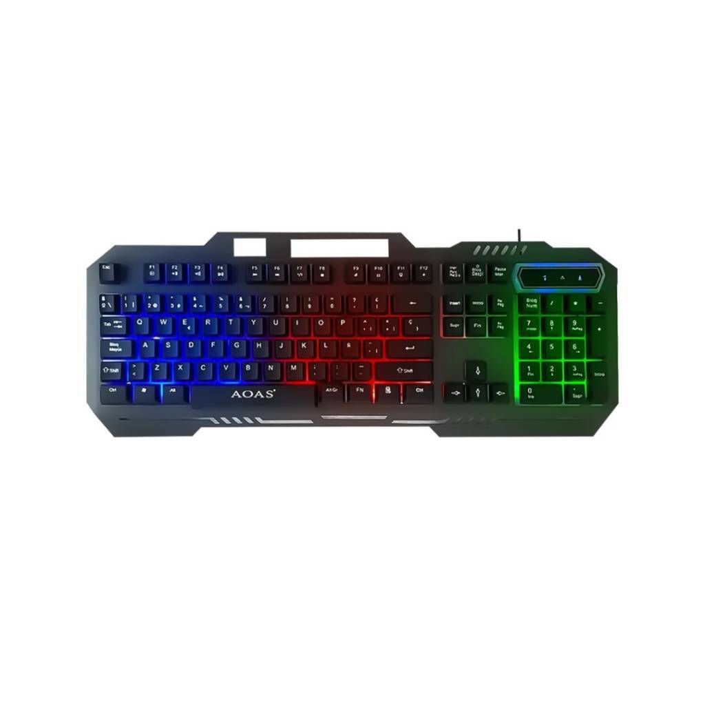 TECLADO GAMER METALICO CON CABLE