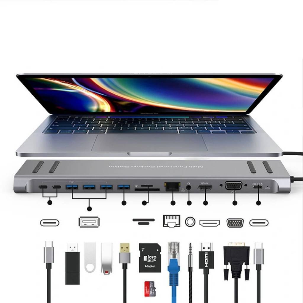 ESTACIÓN USB-C 14 EN 1