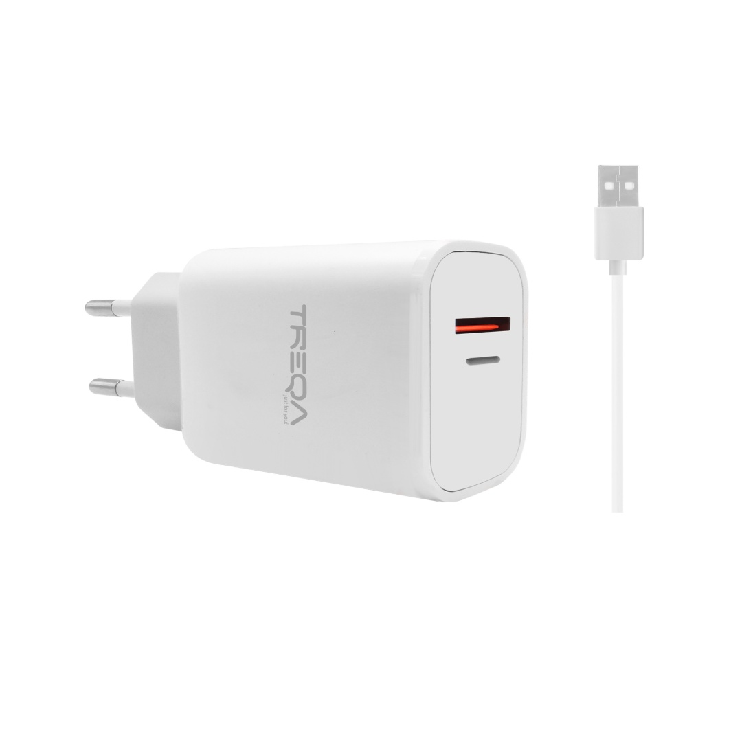 CARGADOR USB Y LIGHTNING CARGA RÁPIDA TREQA