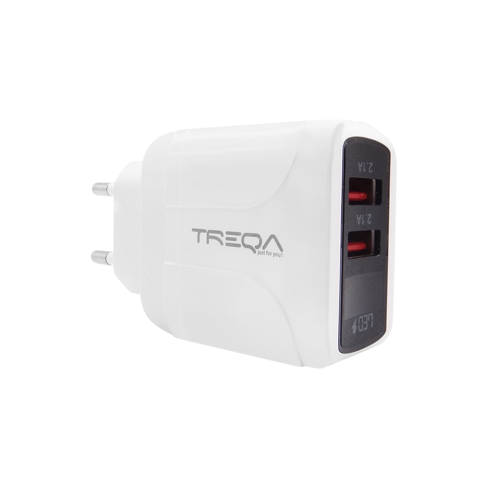 CARGADOR TREQA USB CON DISPLAY 2.1