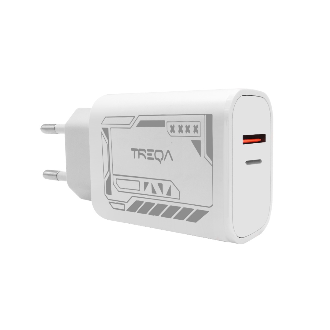 CARGADOR USB Y TIPO C CARGA RAPIDA TREQA