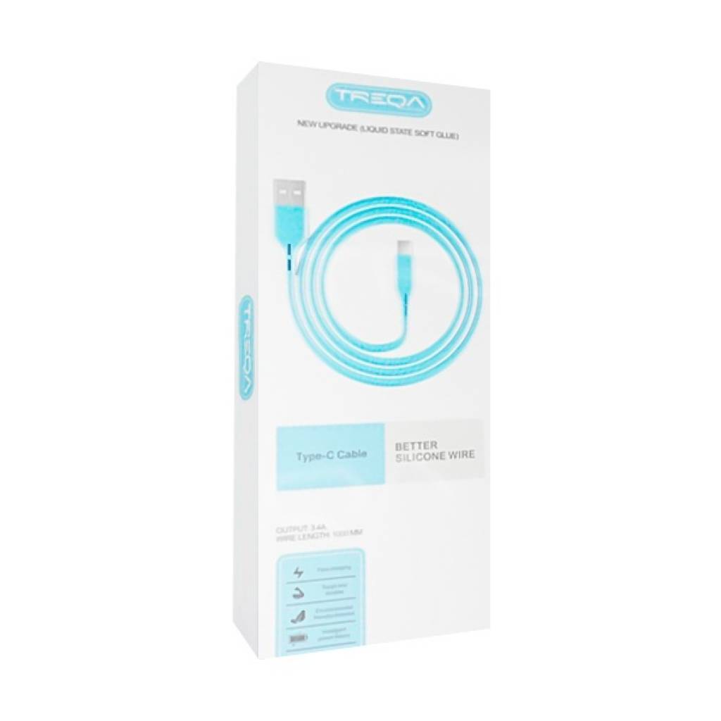 CABLE TREQA MICRO USB DATOS Y CARGA 1MT SILICONADO
