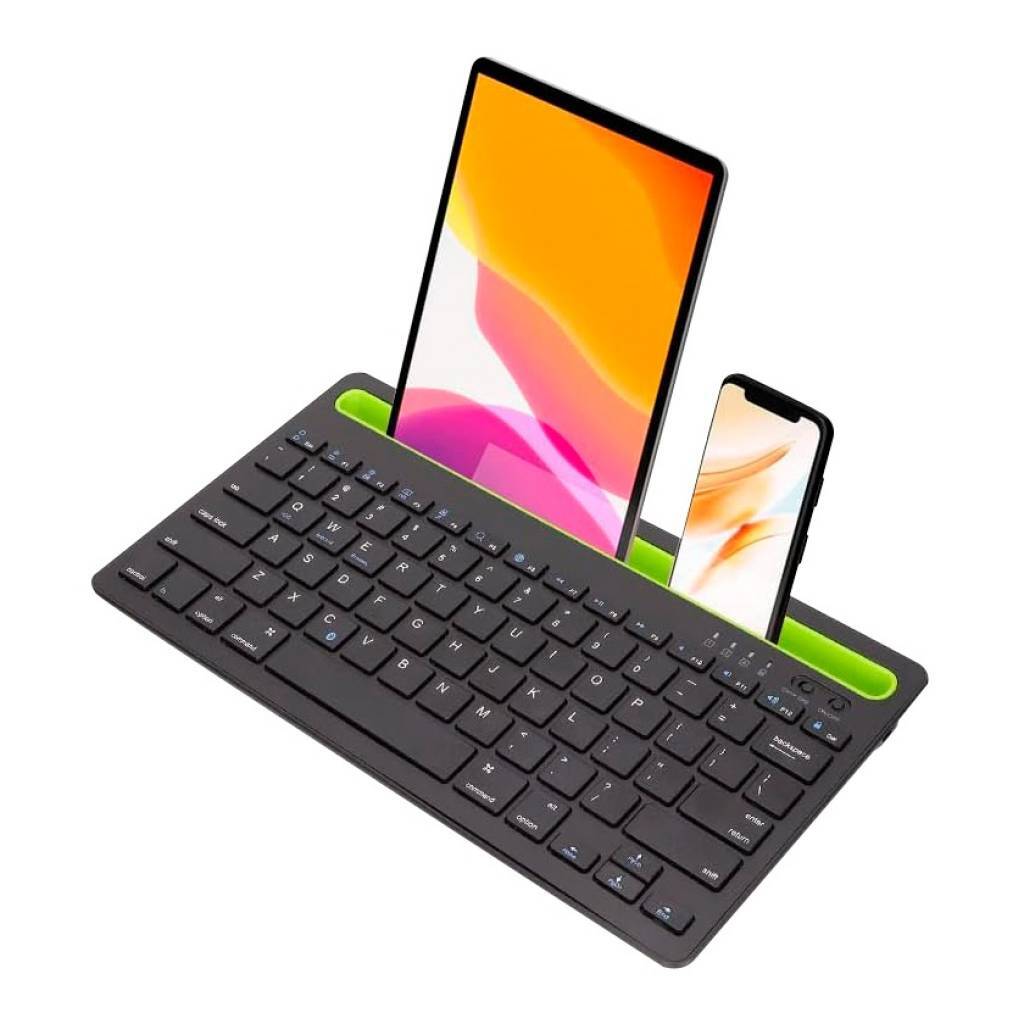 TECLADO INALÁMBRICO CON SOPORTE PARA CELULAR O TAB
